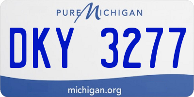 MI license plate DKY3277