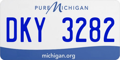 MI license plate DKY3282
