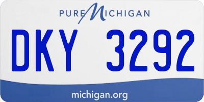 MI license plate DKY3292