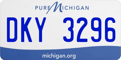 MI license plate DKY3296