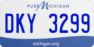 MI license plate DKY3299