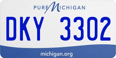 MI license plate DKY3302