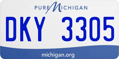 MI license plate DKY3305