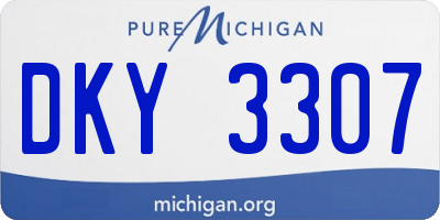 MI license plate DKY3307