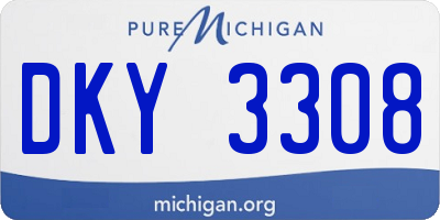 MI license plate DKY3308