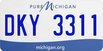 MI license plate DKY3311