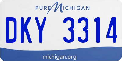 MI license plate DKY3314