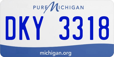 MI license plate DKY3318