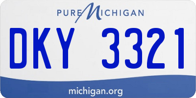 MI license plate DKY3321