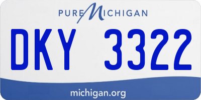 MI license plate DKY3322