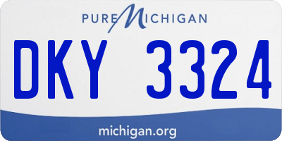 MI license plate DKY3324