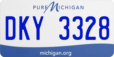 MI license plate DKY3328