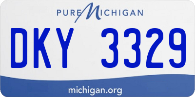 MI license plate DKY3329