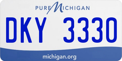 MI license plate DKY3330