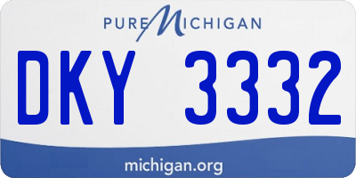 MI license plate DKY3332