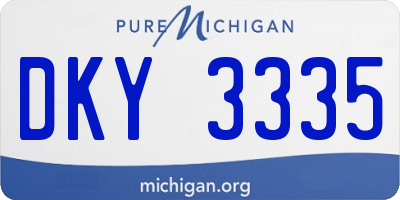 MI license plate DKY3335