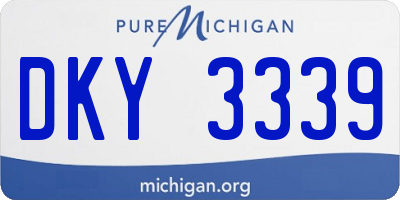 MI license plate DKY3339