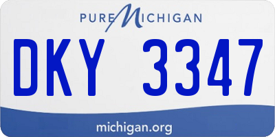 MI license plate DKY3347