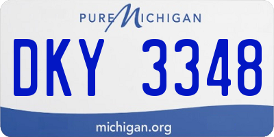 MI license plate DKY3348