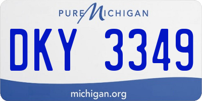 MI license plate DKY3349