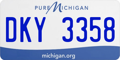 MI license plate DKY3358