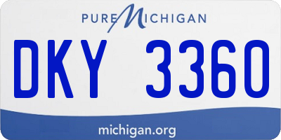 MI license plate DKY3360