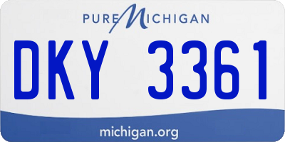 MI license plate DKY3361