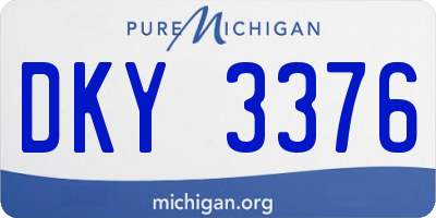 MI license plate DKY3376
