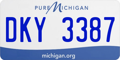 MI license plate DKY3387