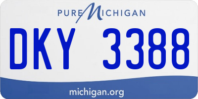 MI license plate DKY3388