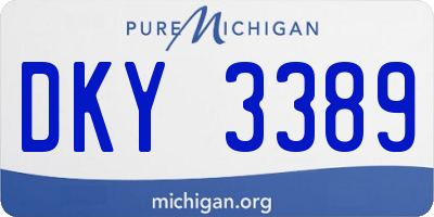 MI license plate DKY3389