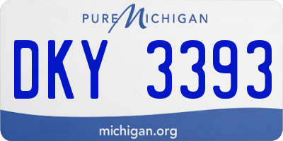 MI license plate DKY3393