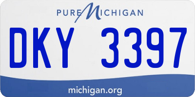 MI license plate DKY3397