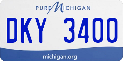 MI license plate DKY3400