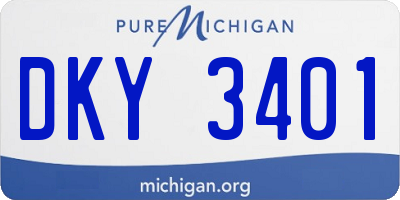MI license plate DKY3401