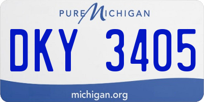 MI license plate DKY3405
