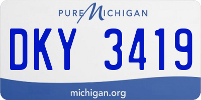 MI license plate DKY3419