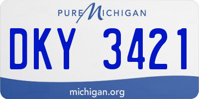 MI license plate DKY3421