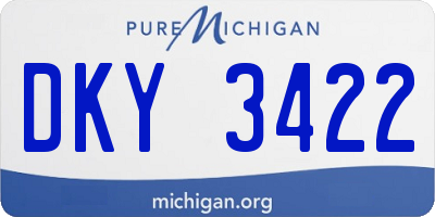 MI license plate DKY3422