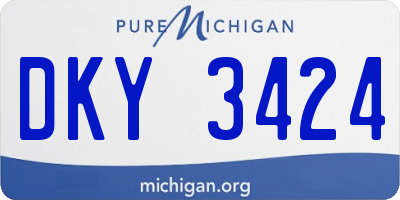MI license plate DKY3424