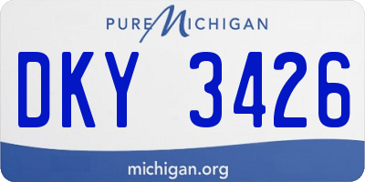 MI license plate DKY3426