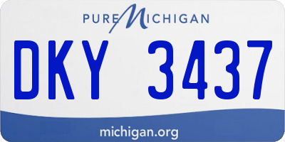 MI license plate DKY3437