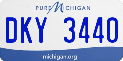MI license plate DKY3440