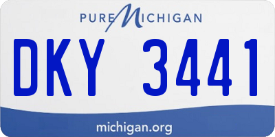 MI license plate DKY3441