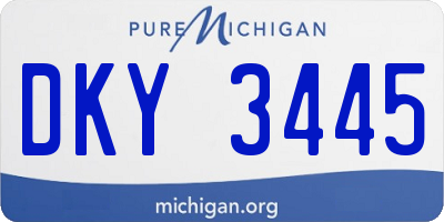 MI license plate DKY3445