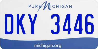 MI license plate DKY3446