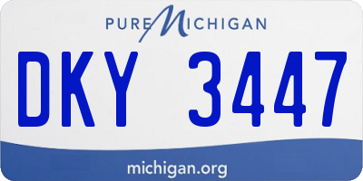 MI license plate DKY3447