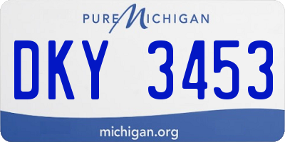 MI license plate DKY3453