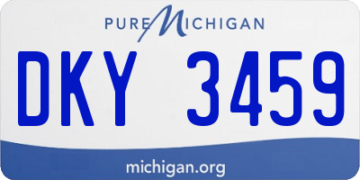 MI license plate DKY3459