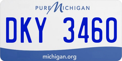 MI license plate DKY3460